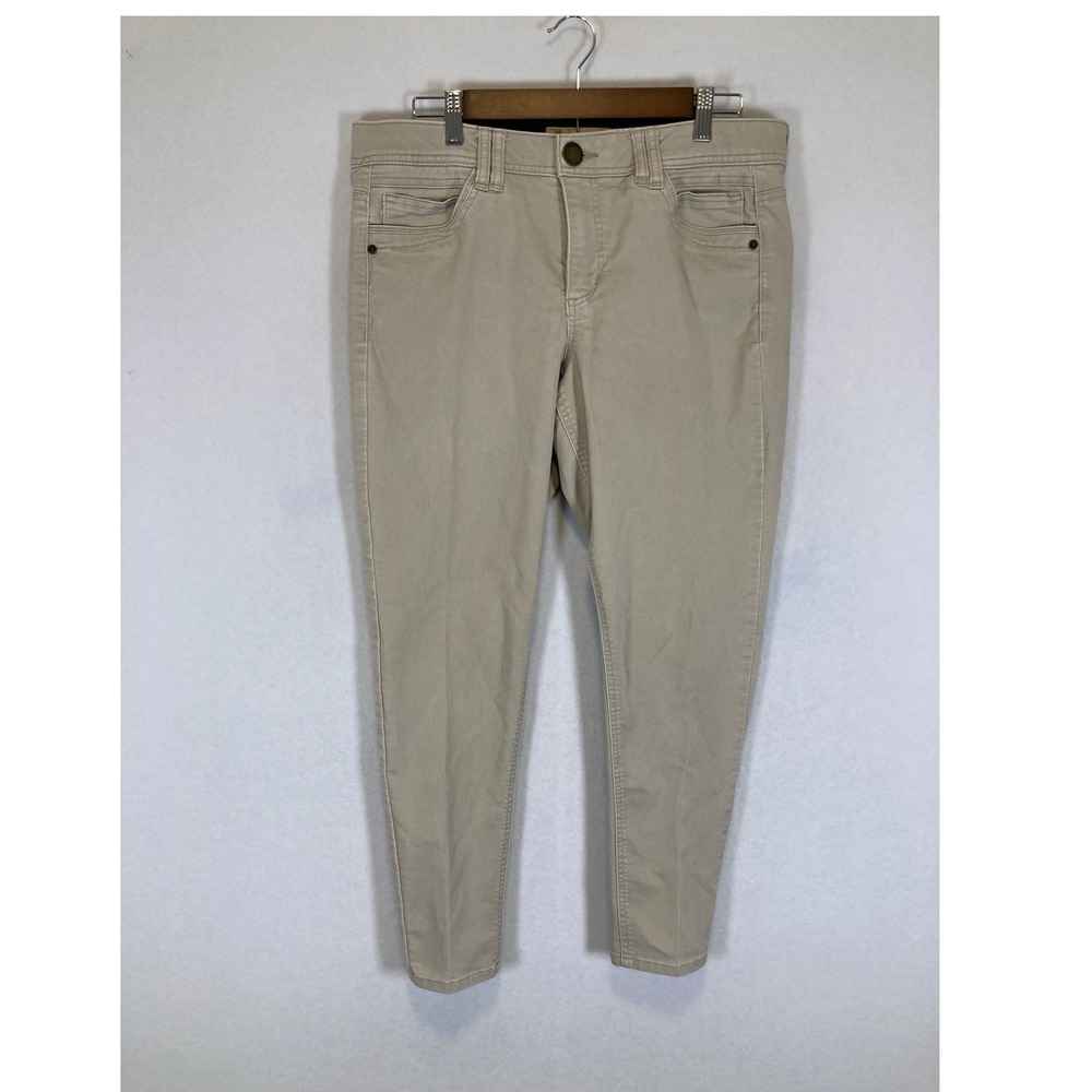 Minimalist Democracy Women 12 Khaki Ab technology Skinny Stretch Pants B1304PEXX
